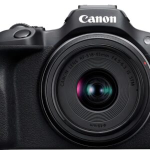 Câmera Canon Eos R100 Mirrorless 4k Com Lente Rf-s 18-45mm Cor Preto